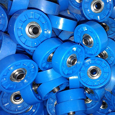Blue color roller bearing plastic skate wheels